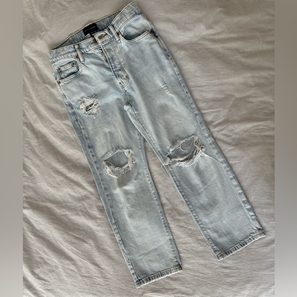 Lucky Brand Blue Relaxed Jeans with Distressed Details